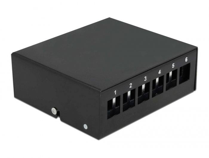 Delock 43411 Patch-Panel Schwarz