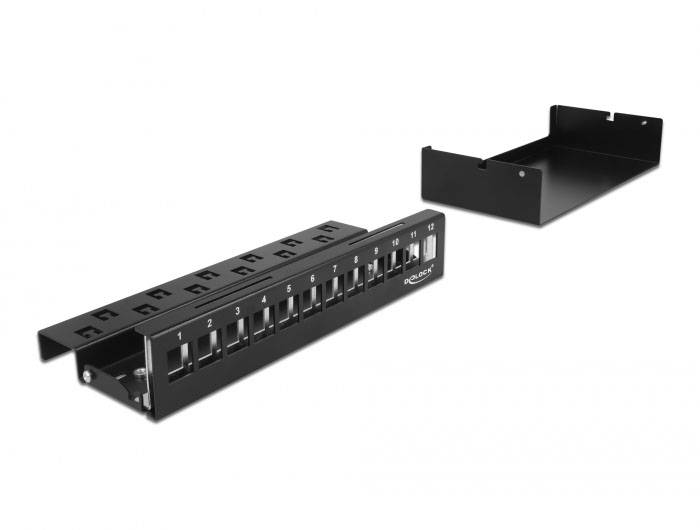 Delock 43415 Patch-Panel Schwarz