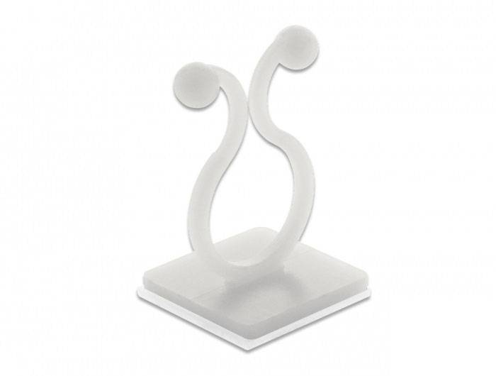 Delock Kabel-Halteclips Nylon Transparent (B x H) 20mm x 20mm 10 St. 60175