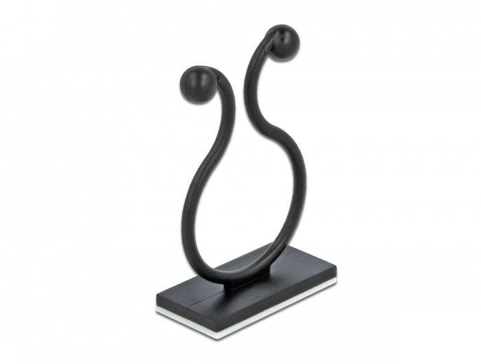 Delock Kabel-Halteclips Nylon Schwarz (B x H) 25.2mm x 13mm 10 St. 60176