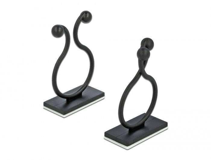 Delock Kabel-Halteclips Nylon Schwarz (B x H) 25.2mm x 13mm 10 St. 60176