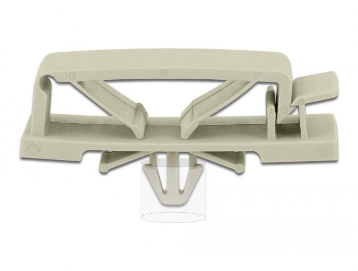 Delock Kabel-Halteclips Nylon Grau (B x H) 18.8mm x 10mm 10 St. 60186