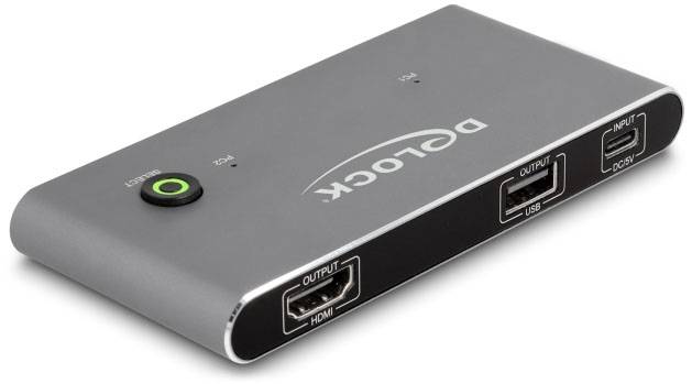 Delock 11486 USB-C® (USB 3.2 Gen 2) Umschalter HDMI Tastatur 7680 x 4320 Pixel, 3840 x 2160 Pixel