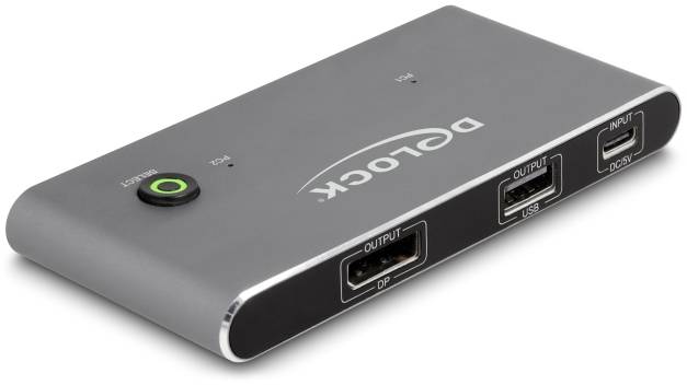 Delock 11487 USB-C® (USB 3.2 Gen 2) Umschalter DisplayPort® Tastatur, Maus 7680 x 4320 Pixel