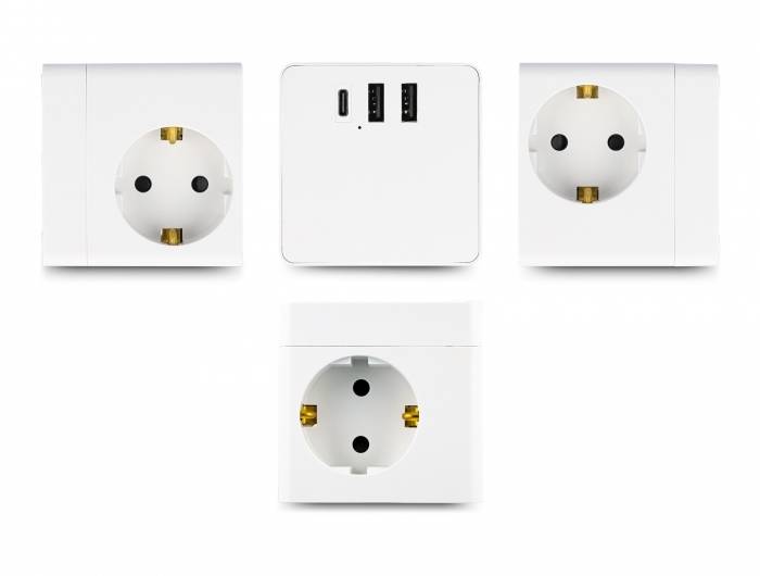 Delock 11497 Steckdosenwürfel Weiß 1St.