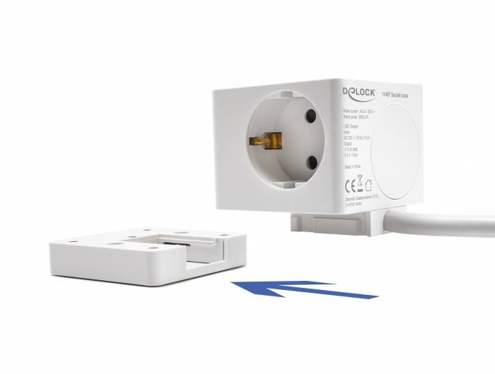 Delock 11497 Steckdosenwürfel Weiß 1St.