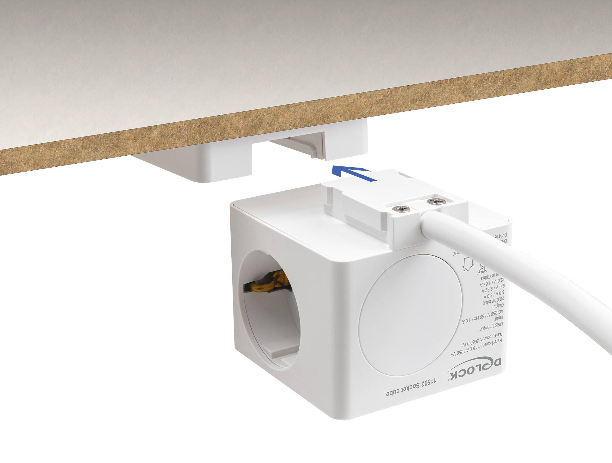 Delock 11502 Steckdosenwürfel Weiß 1St.