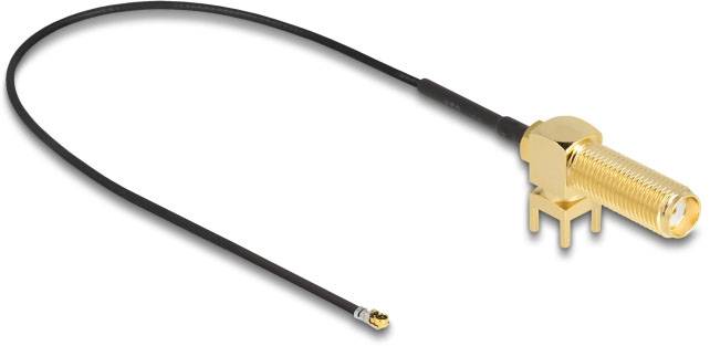 Delock WLAN-Antennen Anschlusskabel [1x SMA-Buchse - 1x IPEX-Stecker] 0.25m Schwarz