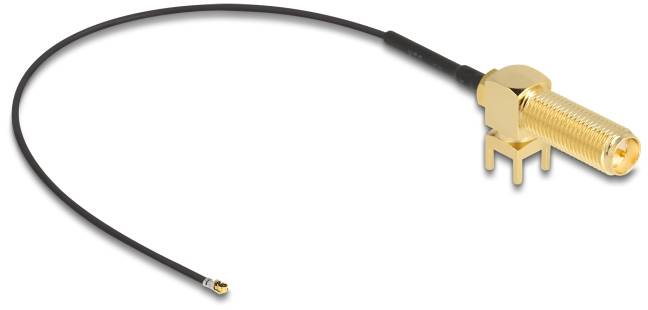 Delock WLAN-Antennen Anschlusskabel [1x RPSMA-Buchse - 1x IPEX-Stecker] 0.15m Schwarz