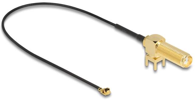 Delock WLAN-Antennen Anschlusskabel [1x SMA-Buchse - 1x IPEX-Stecker] 0.25m Schwarz