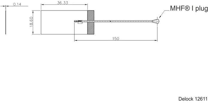 Delock 12611 12611 WLAN Antenne 3 dBi 2.4GHz