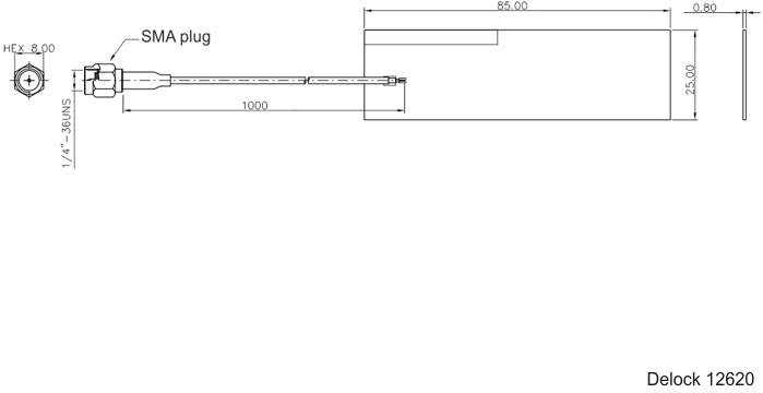 Delock 12620 12620 LPWAN-Antenne 2 dBi