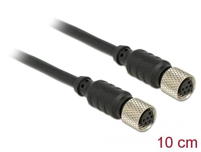 Delock 12689 Sensor-/Aktor-Kabel M8 10cm 1 St. Bag