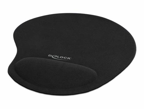 Delock 12040 Mauspad mit Handballenauflage Schwarz