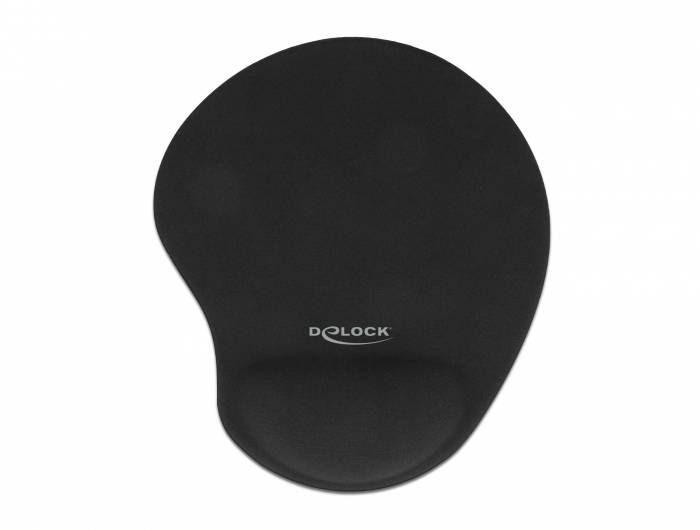Delock 12040 Mauspad mit Handballenauflage Schwarz