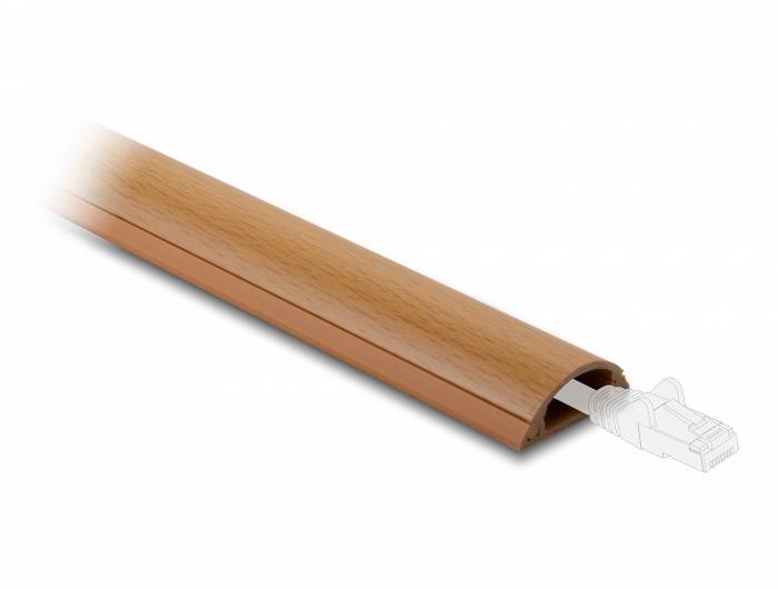 Delock Kabelkanal PVC Braun (L x B x H) 1m x 30mm x 11mm 1 St. 20730