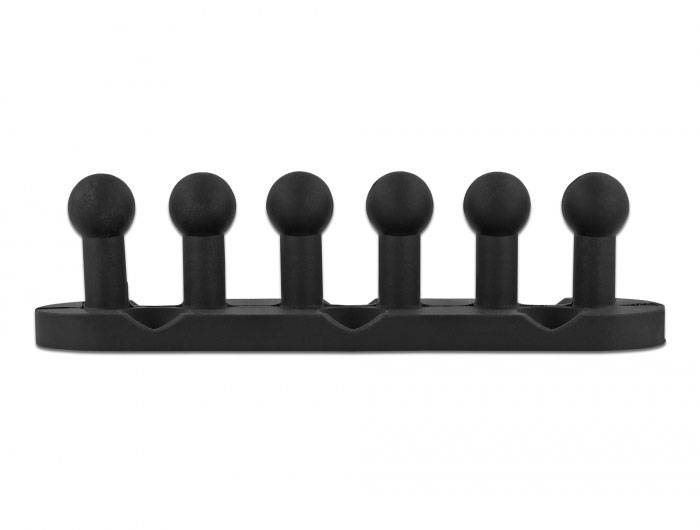 Delock Kabel-Halteclips Silikon Schwarz (B x H) 25mm x 23mm 6 St. 18332