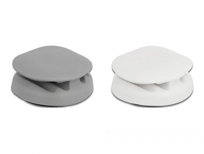 Delock Kabel-Halteclips Thermoplast Grau, Weiß 1 Set 18338