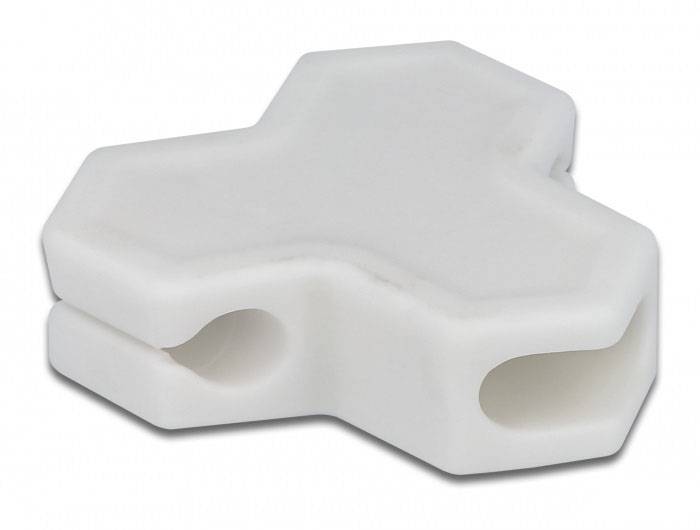Delock Kabel-Halteclips Thermoplast Weiß (B x H) 40mm x 12mm 1 Set 18401