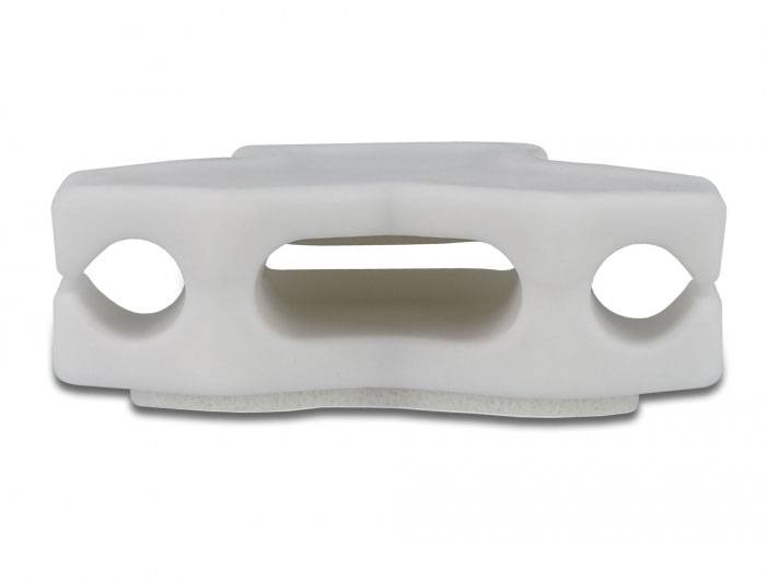 Delock Kabel-Halteclips Thermoplast Weiß (B x H) 40mm x 12mm 1 Set 18401