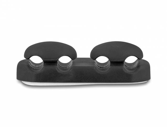 Delock Kabel-Halteclips Silikon Schwarz (B x H) 43mm x 14mm 2 St. 18445