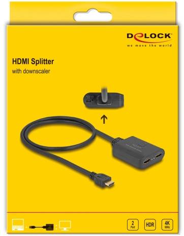 Delock 18650 HDMI-Splitter Schwarz