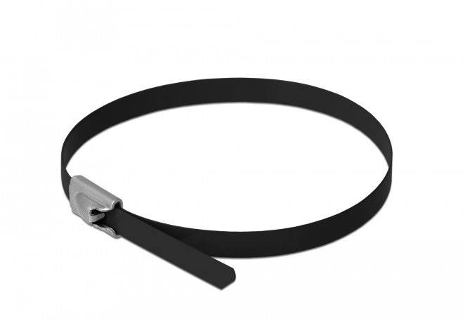 Delock 18810 Edelstahl-Kabelbinder Schwarz 10St.