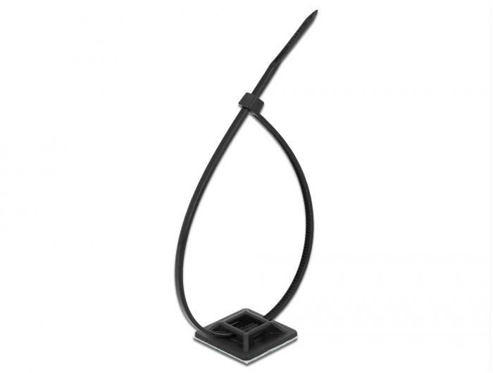 Delock 18831 Kabelhalter selbstklebend 18831 Schwarz