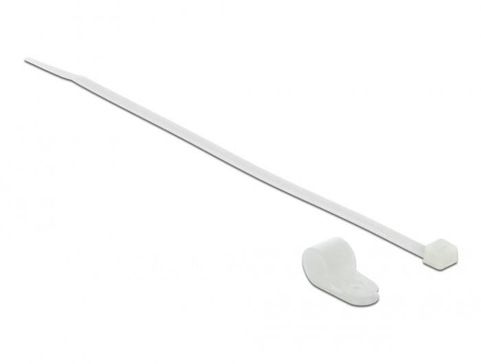 Delock 18869 Kabelhalter 18869 Weiß