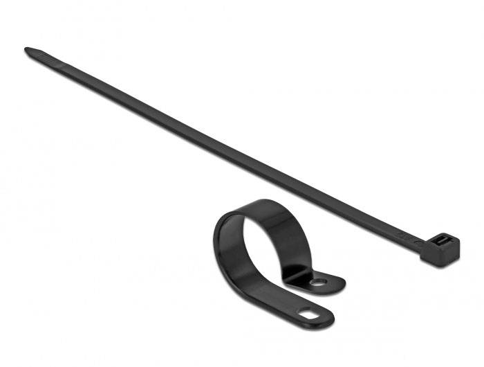 Delock 18876 Kabelhalter 18876 Schwarz