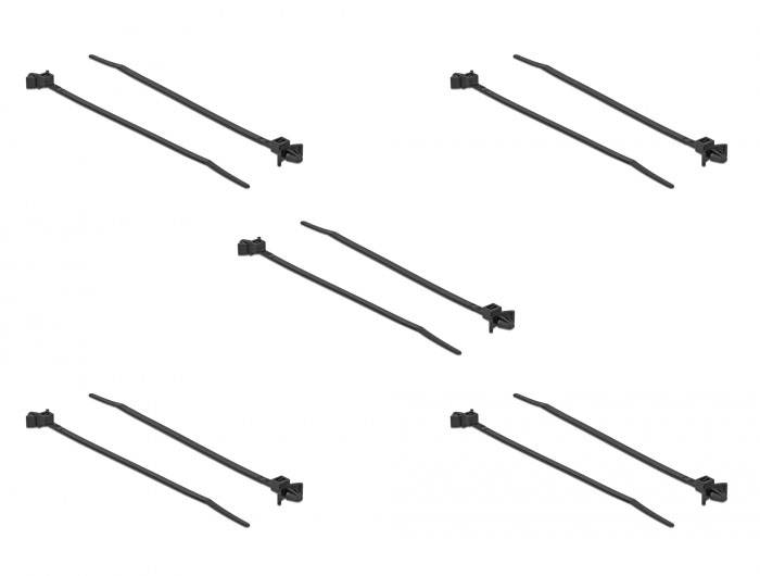 Delock 18893 Kabelbinder Schwarz mit Spreizanker 10St.