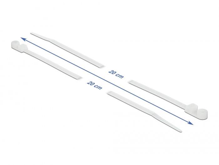 Delock 18945 Kabelbinder Weiß 10St.