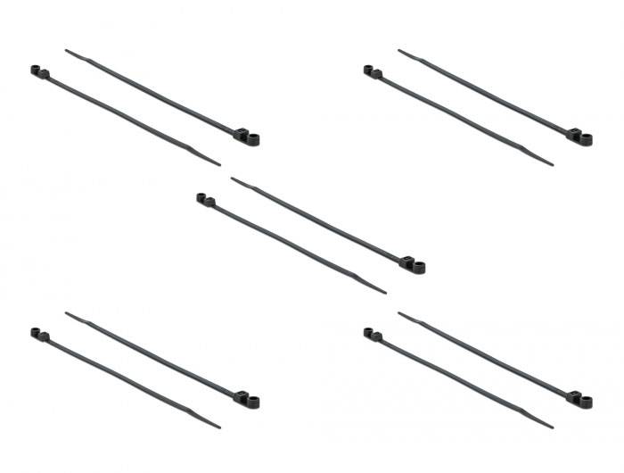 Delock 18951 Kabelbinder Schwarz 10St.