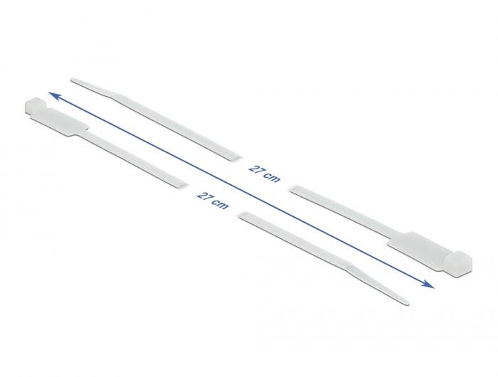 Delock 18957 Kabelbinder Weiß mit Beschriftungsfeld 10St.