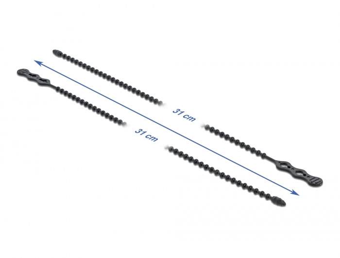 Delock 18967 Kabelbinder Schwarz 10St.