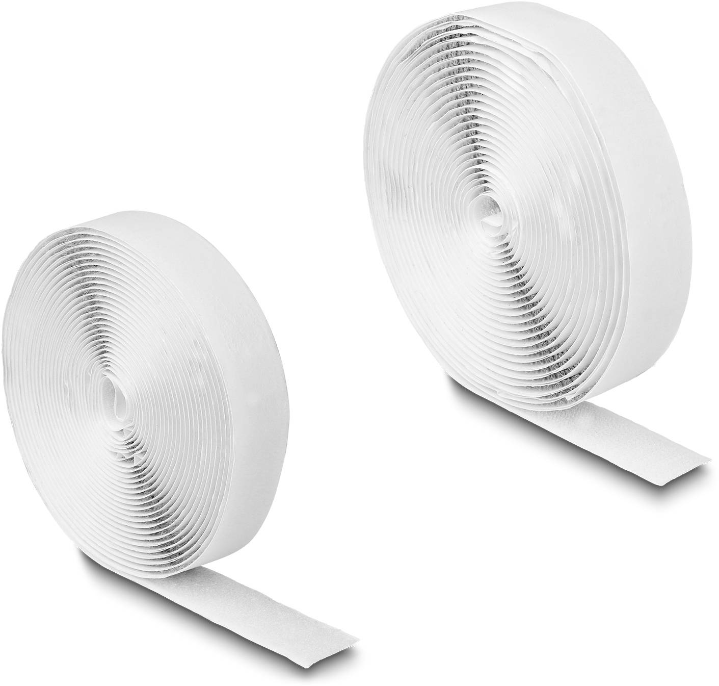 Delock 19062 Klettband zum Aufkleben Haft- und Flauschteil (L x B) 5m x 20mm Weiß 1St.