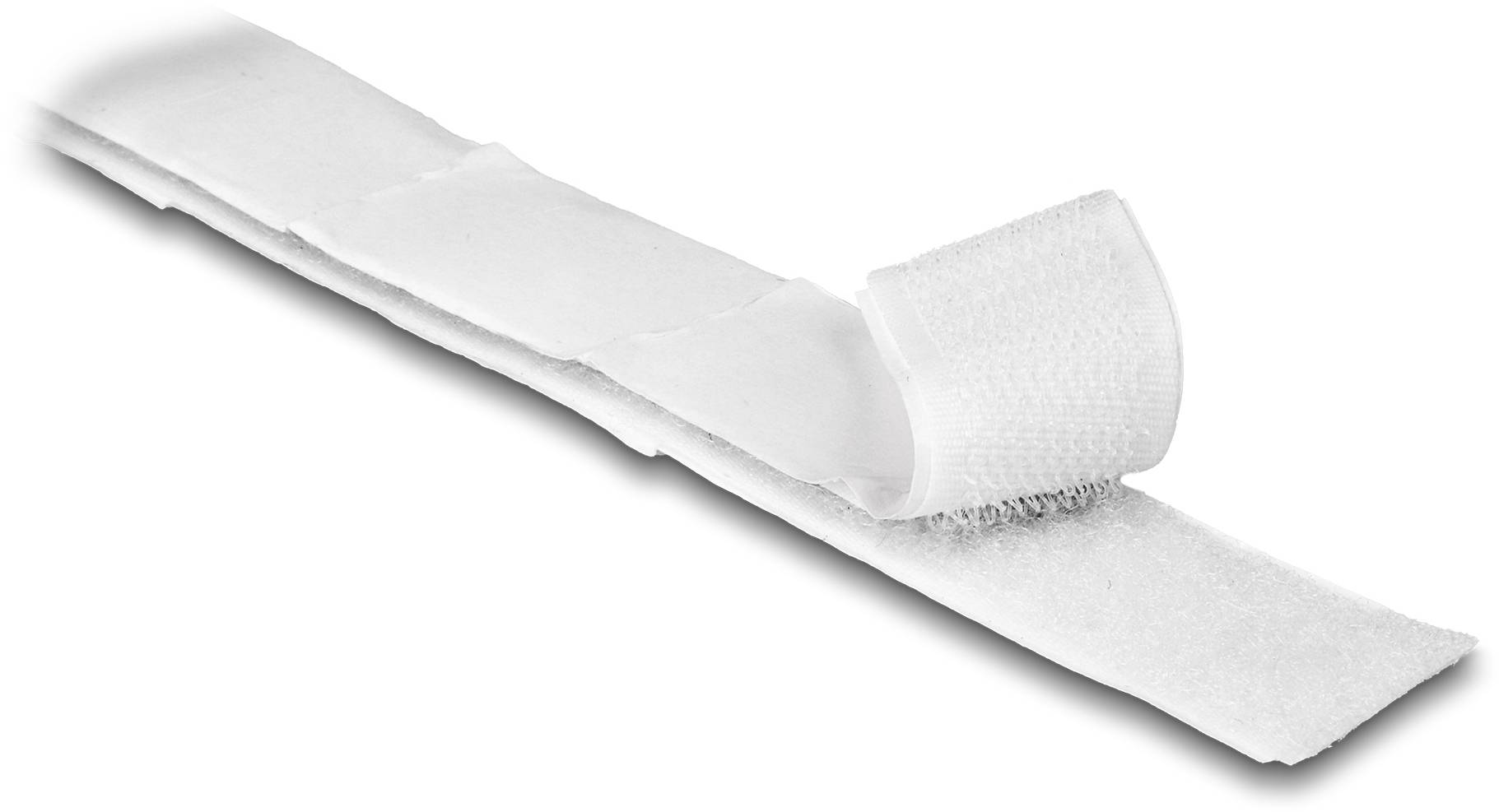 Delock 19062 Klettband zum Aufkleben Haft- und Flauschteil (L x B) 5m x 20mm Weiß 1St.