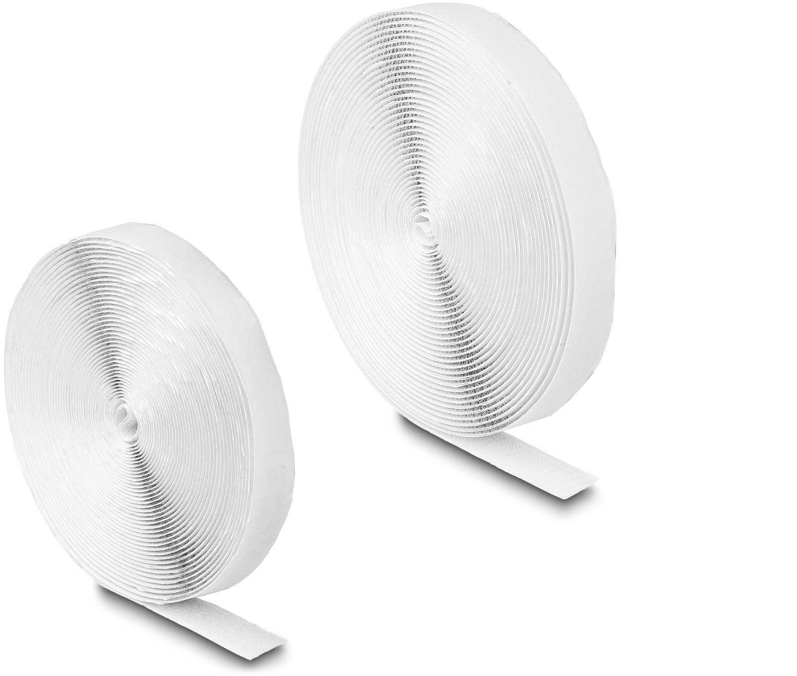 Delock 19065 Klettband zum Aufkleben Haft- und Flauschteil (L x B) 10m x 20mm Weiß 1St.