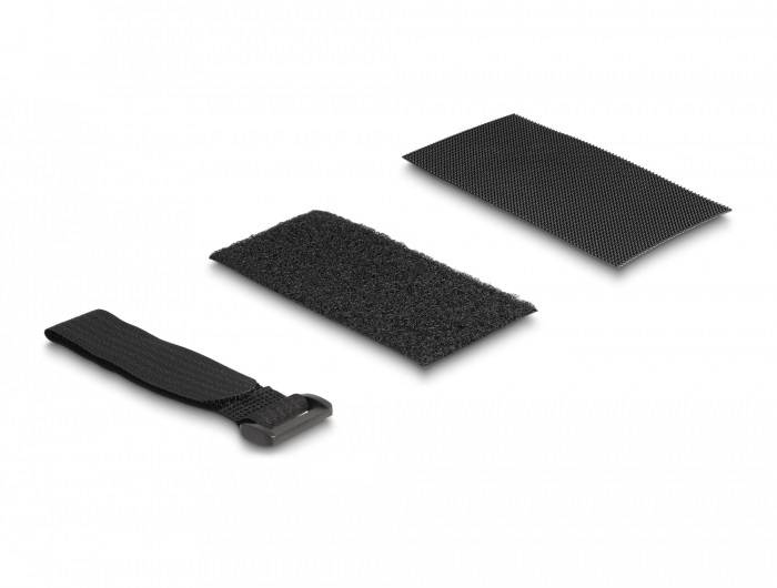 Delock Klettstreifen Schwarz 10St.