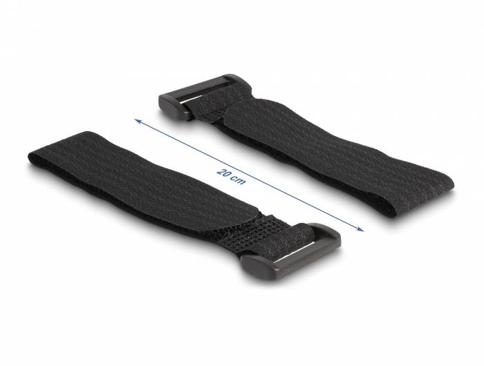 Delock Klettstreifen Schwarz 10St.