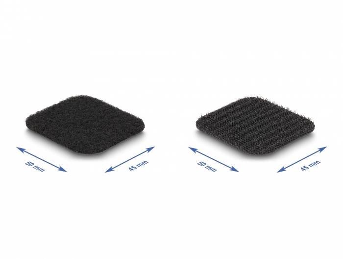 Delock Klettstreifen Schwarz 10m