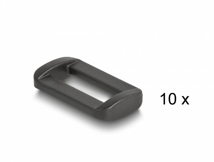 Delock 19111 Klettband (L x B) 3m x 20mm Schwarz 1St.