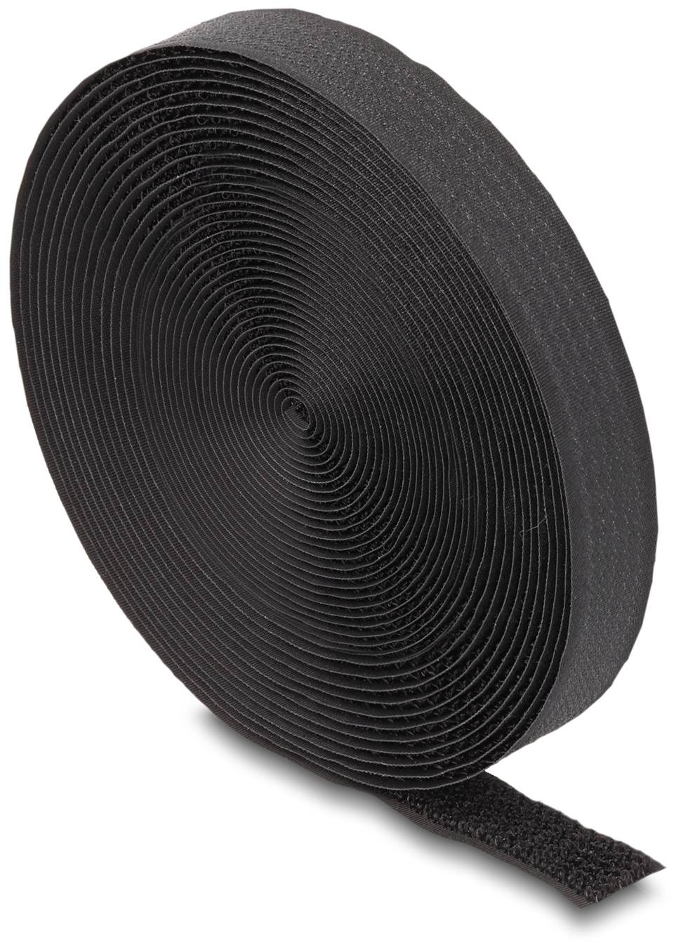 Delock 19112 Klettband (L x B) 5m x 20mm Schwarz 1St.