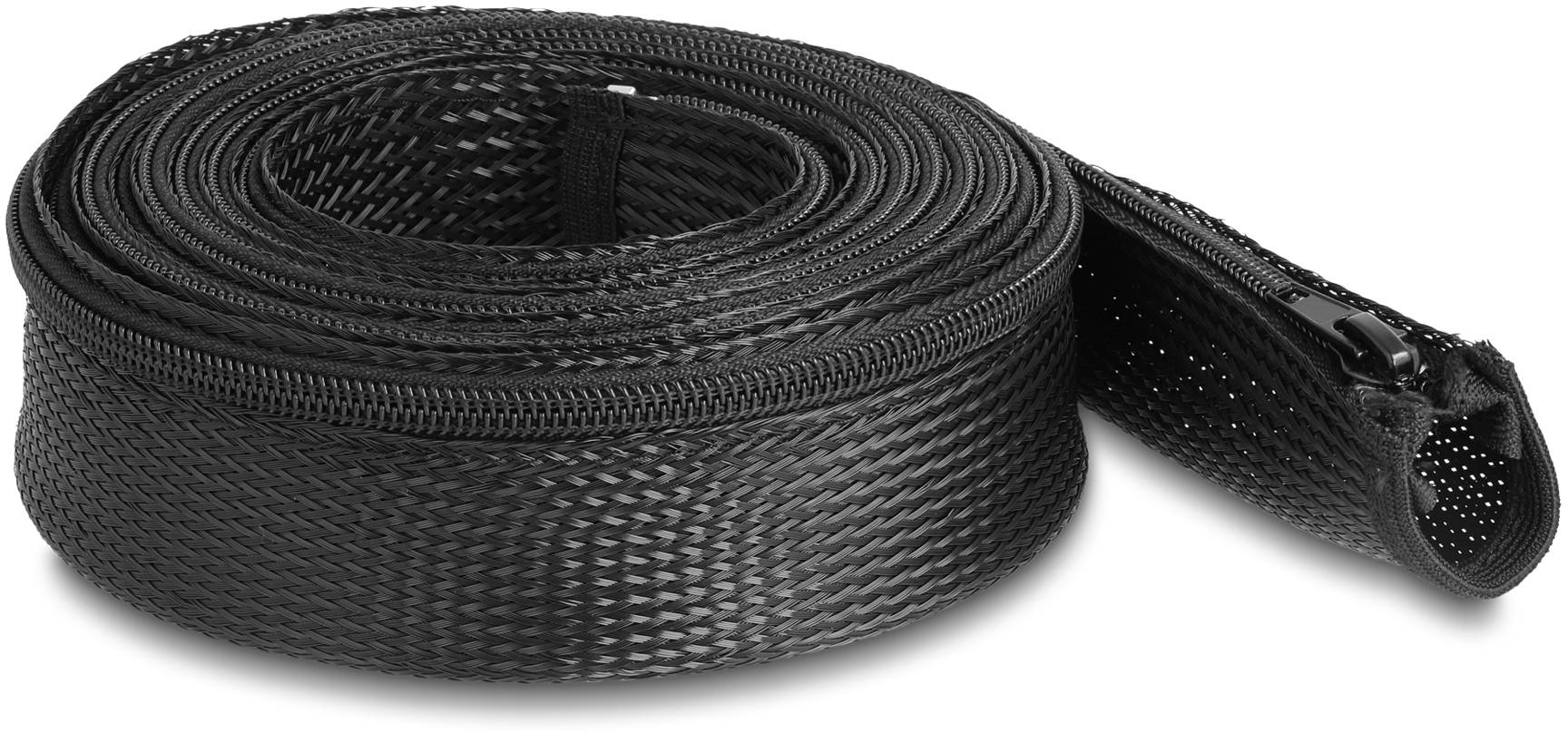 Delock 19172 19172 Geflechtschlauch Schwarz Polyester 3m 35mm (max) 1St.