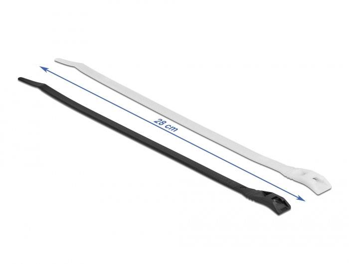 Delock 19492 Kabelbinder Schwarz, Transparent mit flacher Kopfgeometrie 100St.