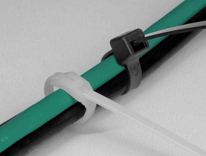 Delock 19500 Kabelbinder Schwarz, Transparent mit flacher Kopfgeometrie 100St.