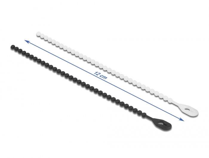 Delock 19506 Kabelbinder Schwarz, Weiß 100St.