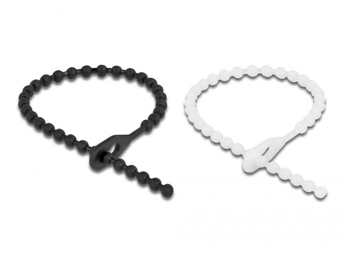 Delock 19507 Kabelbinder Schwarz, Weiß 100St.