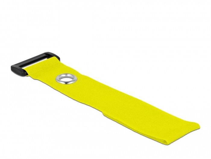 Delock Klettkabelbinder (L x B) 280mm x 38mm Gelb 3St.