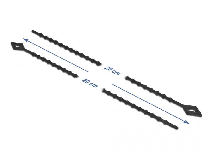 Delock 19569 Kabelbinder Schwarz 100St.